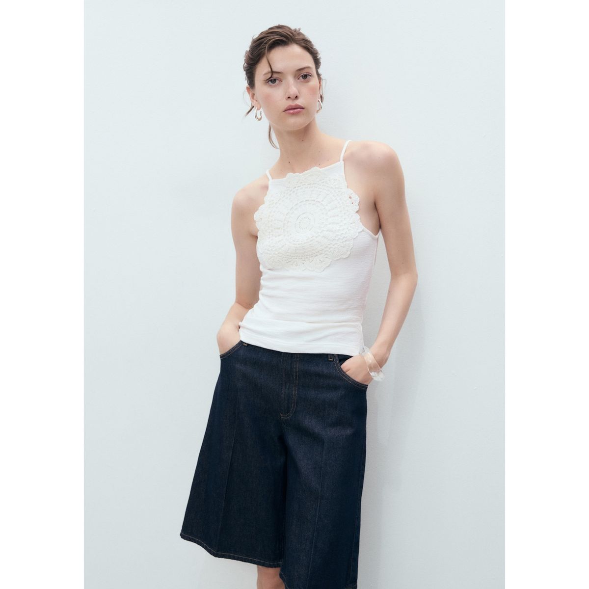 MANGO - Top Sin Mangas Mujer Mango