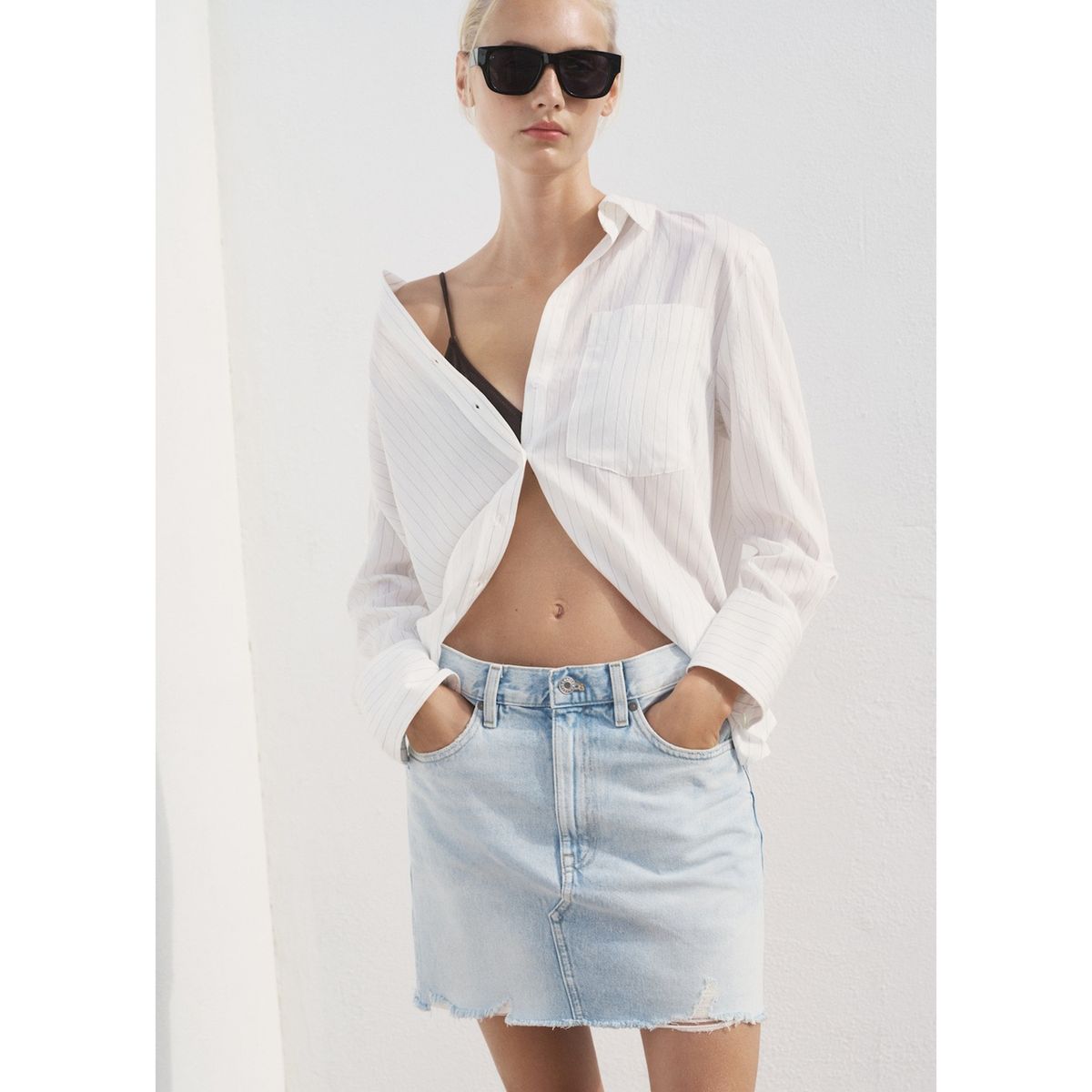 MANGO - Falda Corta Mujer Mango