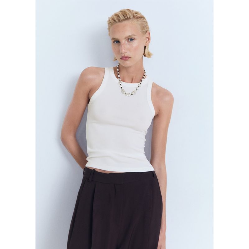 MANGO - Top Sin Mangas Mujer Mango