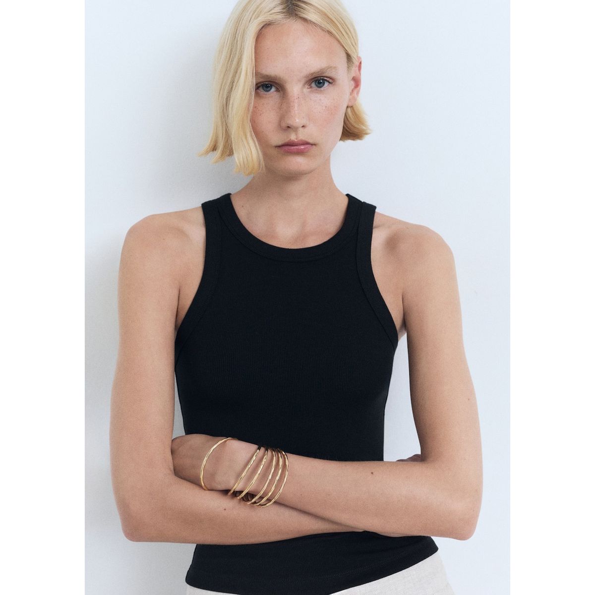 MANGO - Top Sin Mangas Mujer Mango