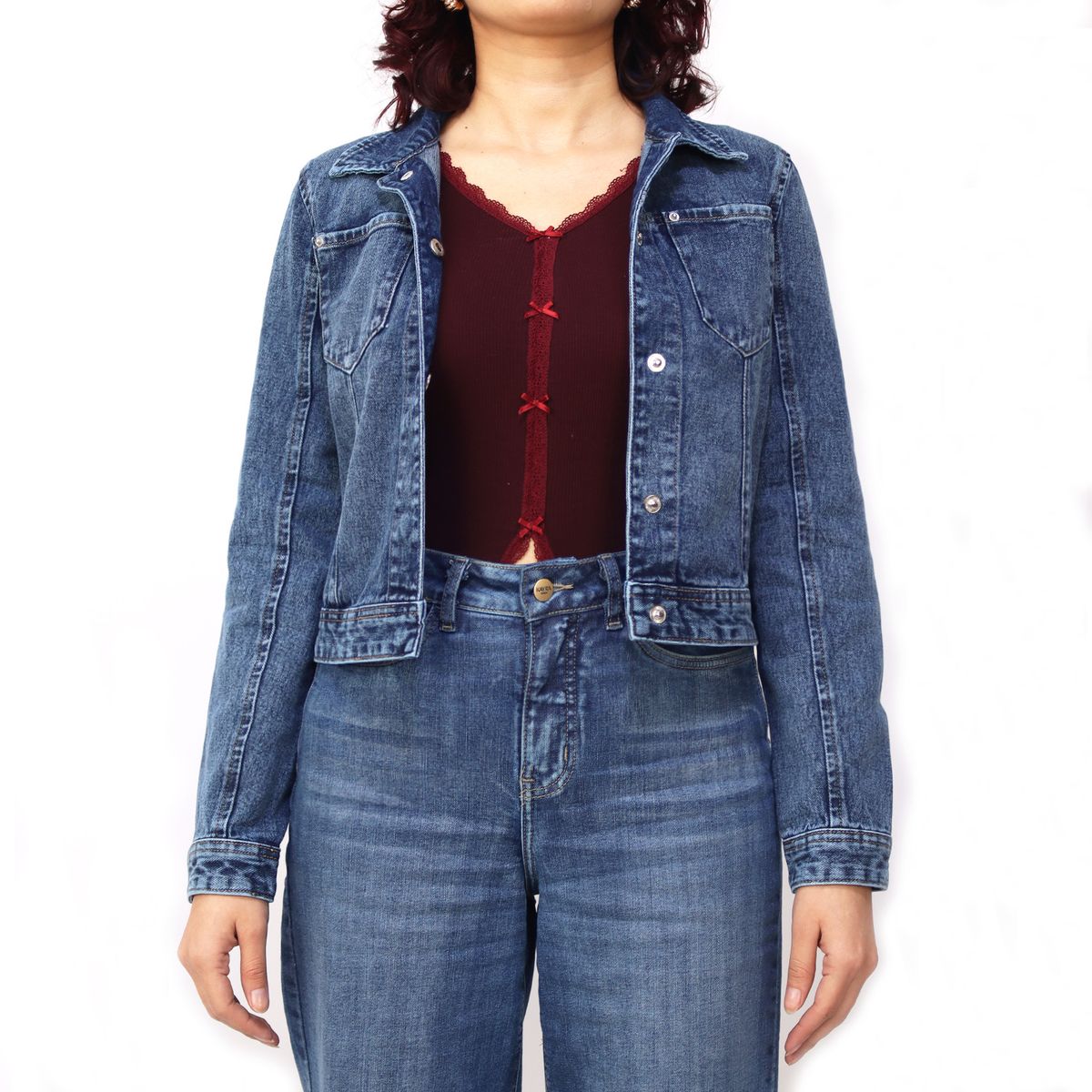 KAYRA POBLET - Casaca De Jean Mujer Kayra Poblet