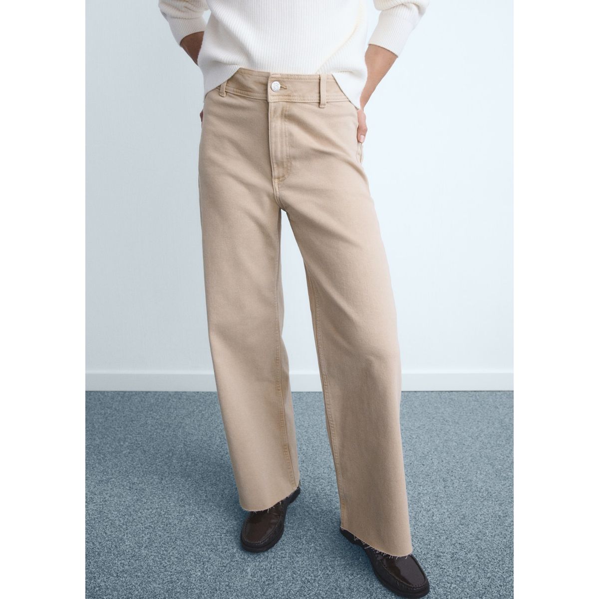 MANGO - Jean Culotte Tiro Alto Mujer Mango