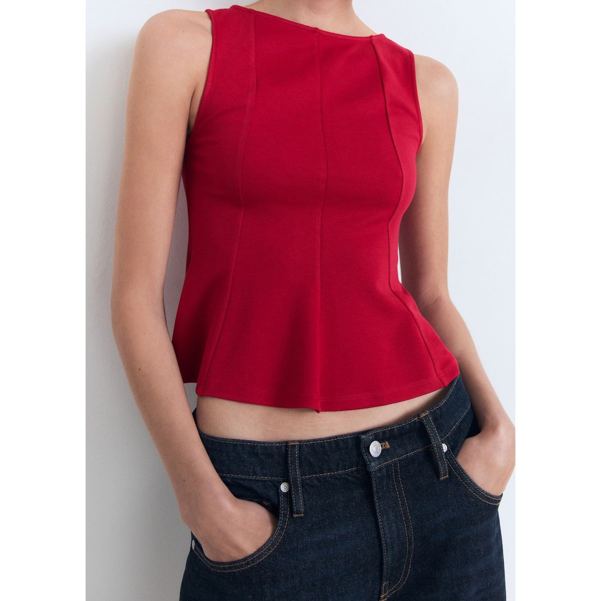 MANGO - Top Sin Mangas Mujer Mango