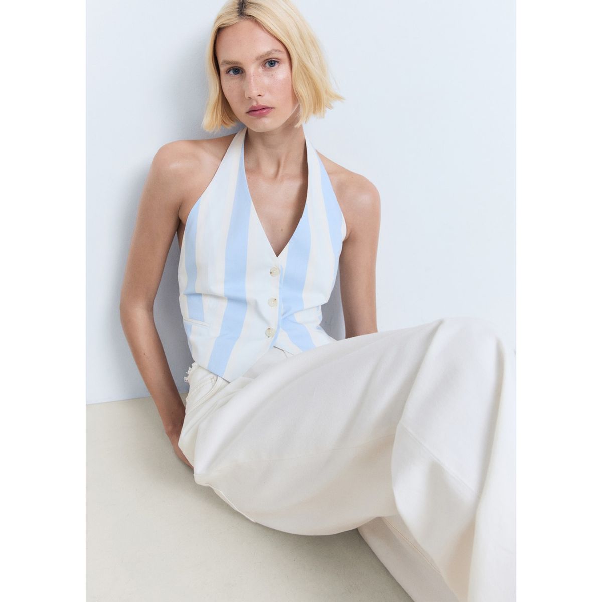 MANGO - Top Sin Mangas Mujer Mango