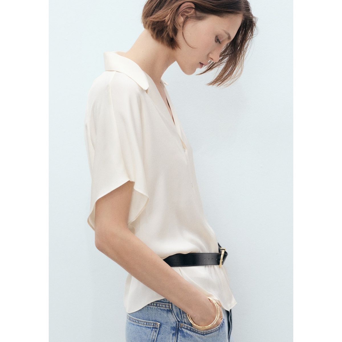 MANGO - Blusa Casual Mujer Mango