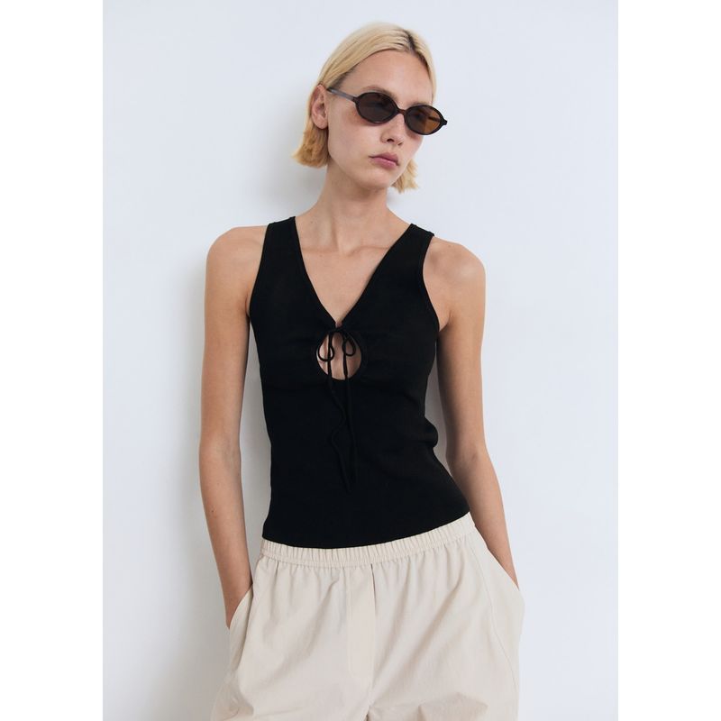 MANGO - Top Sin Mangas Mujer Mango