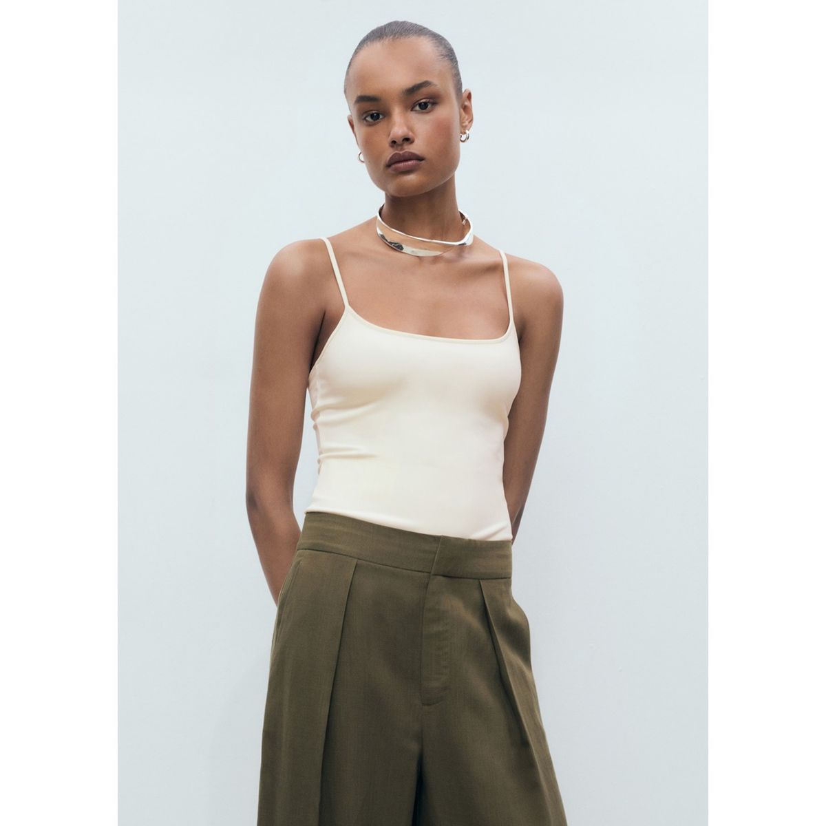 MANGO - Top Sin Mangas Mujer Mango