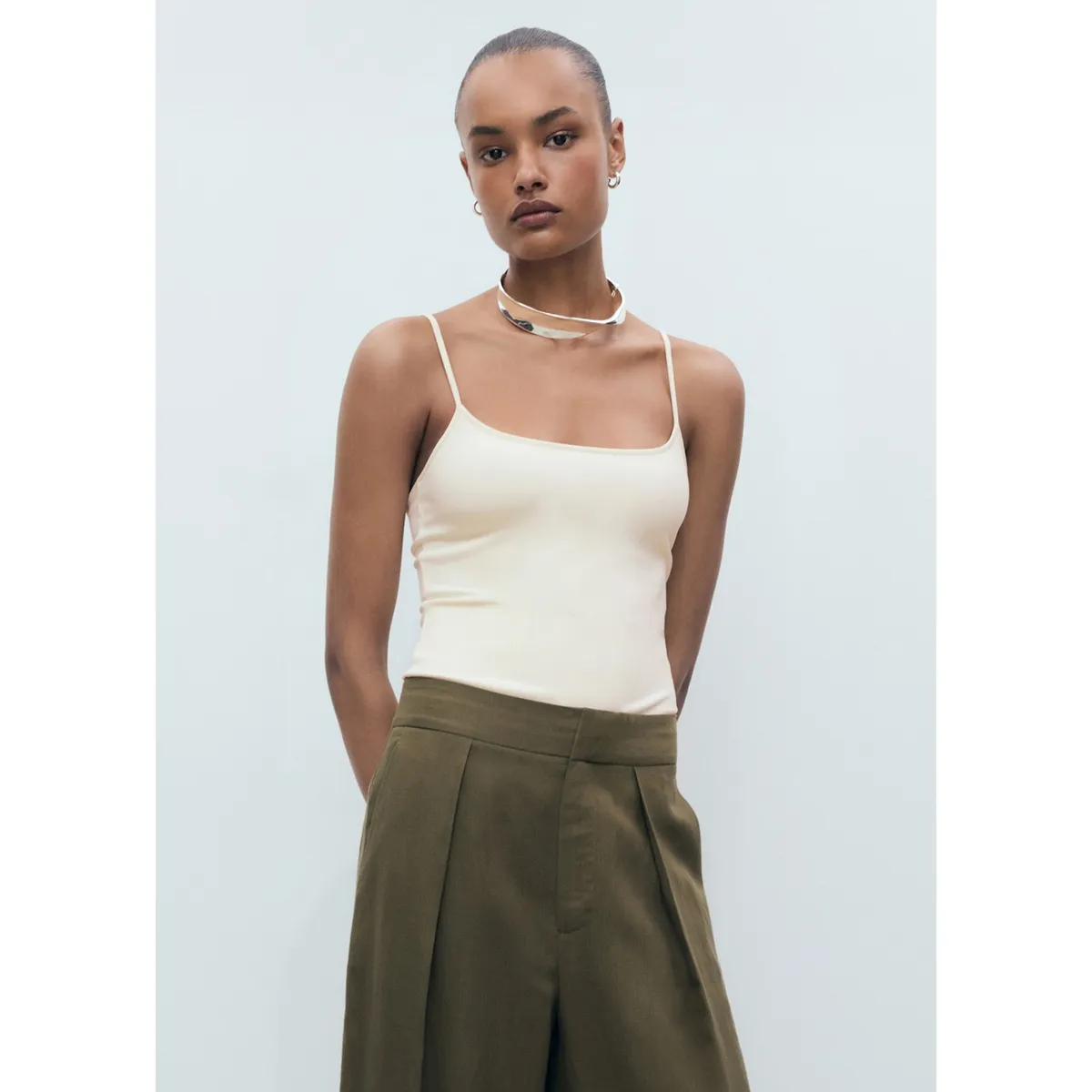 MANGO - Top Sin Mangas Mujer Mango