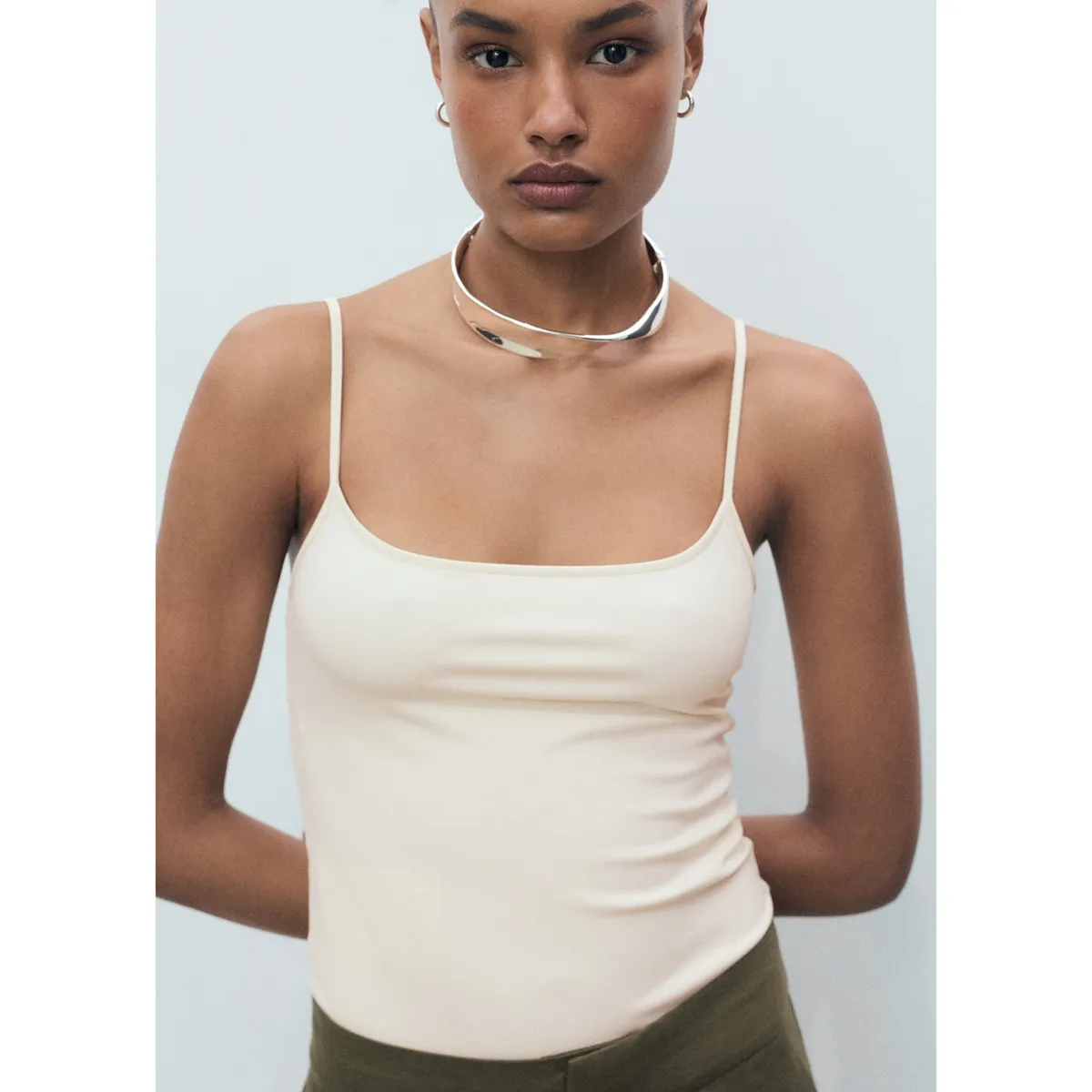 MANGO - Top Sin Mangas Mujer Mango