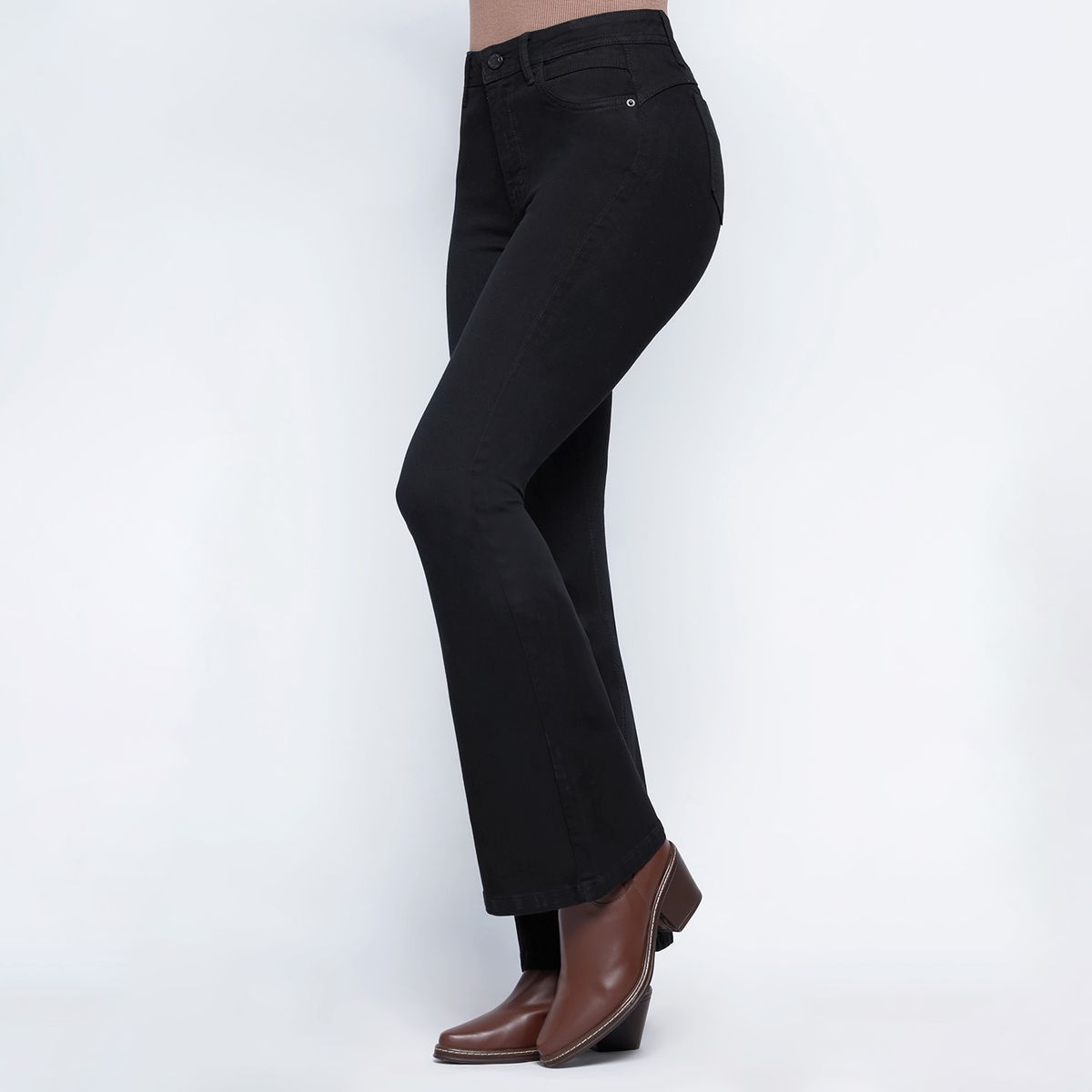 KANSAS - Jean Flare Tiro Medio Mujer Kansas