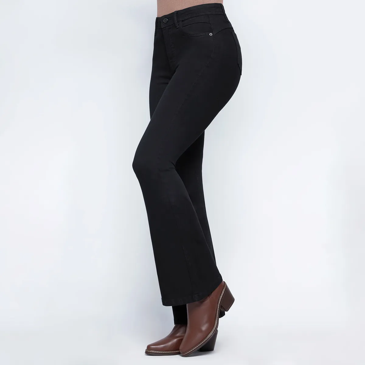 KANSAS - Jean Flare Tiro Medio Mujer Kansas