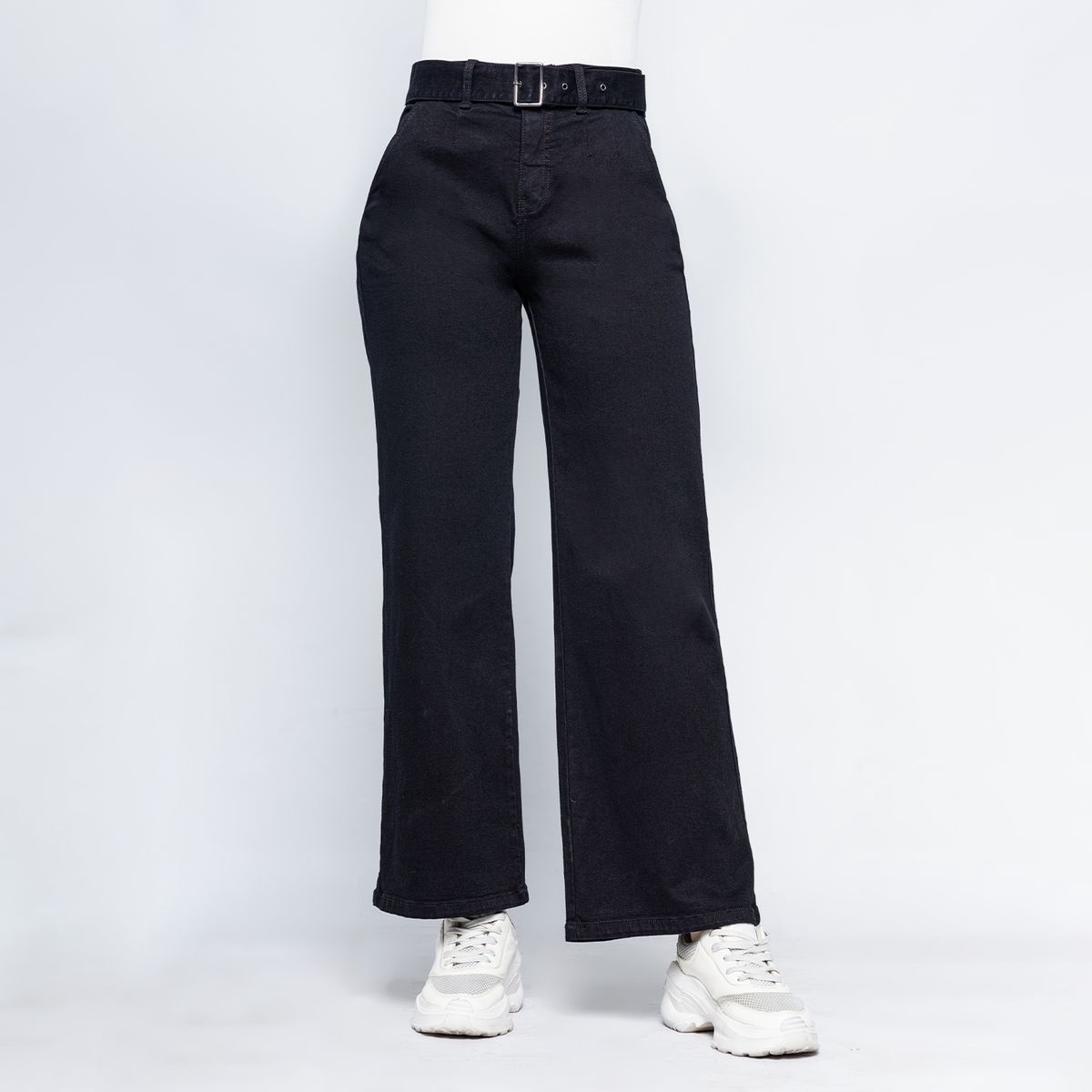 KANSAS - Jean Wide Leg Tiro Medio Mujer Kansas