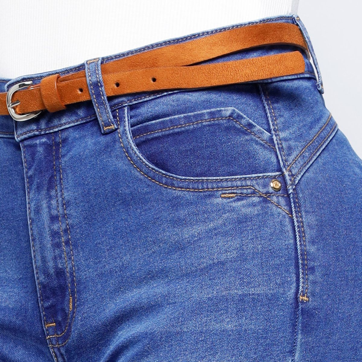 KANSAS - Jean Flare Tiro Medio Mujer Kansas