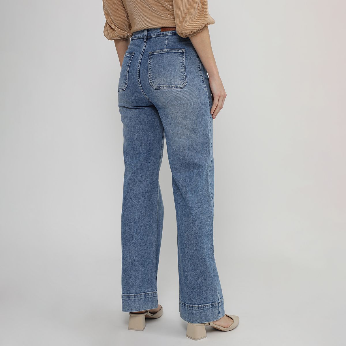 APOLOGY - Pantalón Straight Tiro Alto Mujer Apology x Viviana Rivas Plata