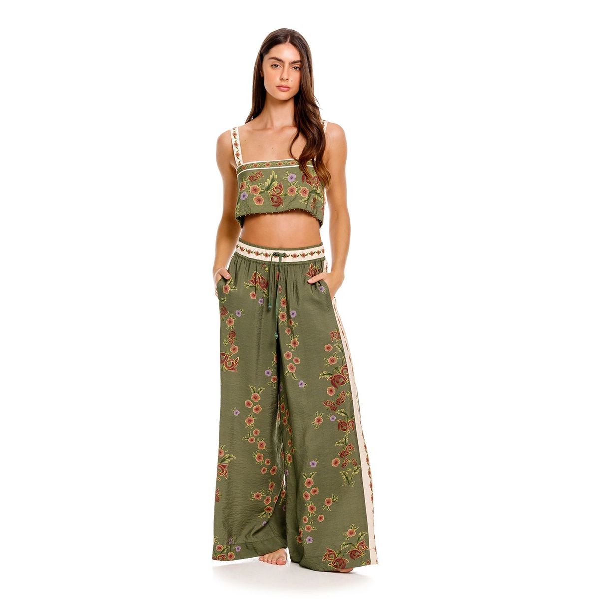 AGUA BENDITA - Pantalón Suelto Mujer Agua Bendita