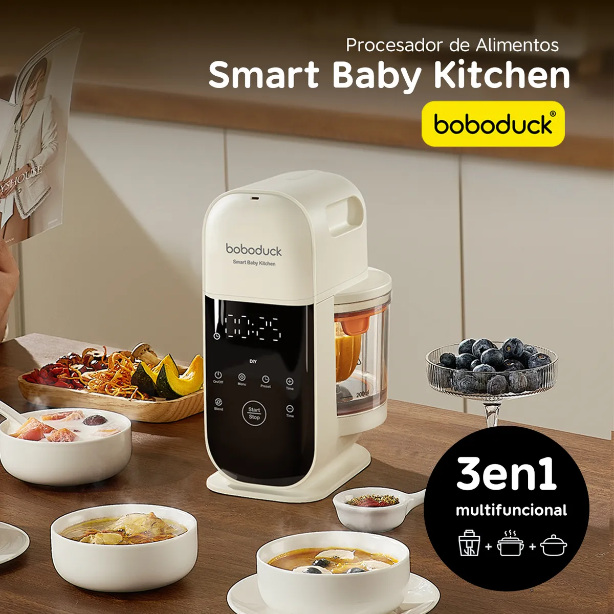 BOBODUCK - Procesador de Alimentos Smart Baby Kitchen Boboduck   