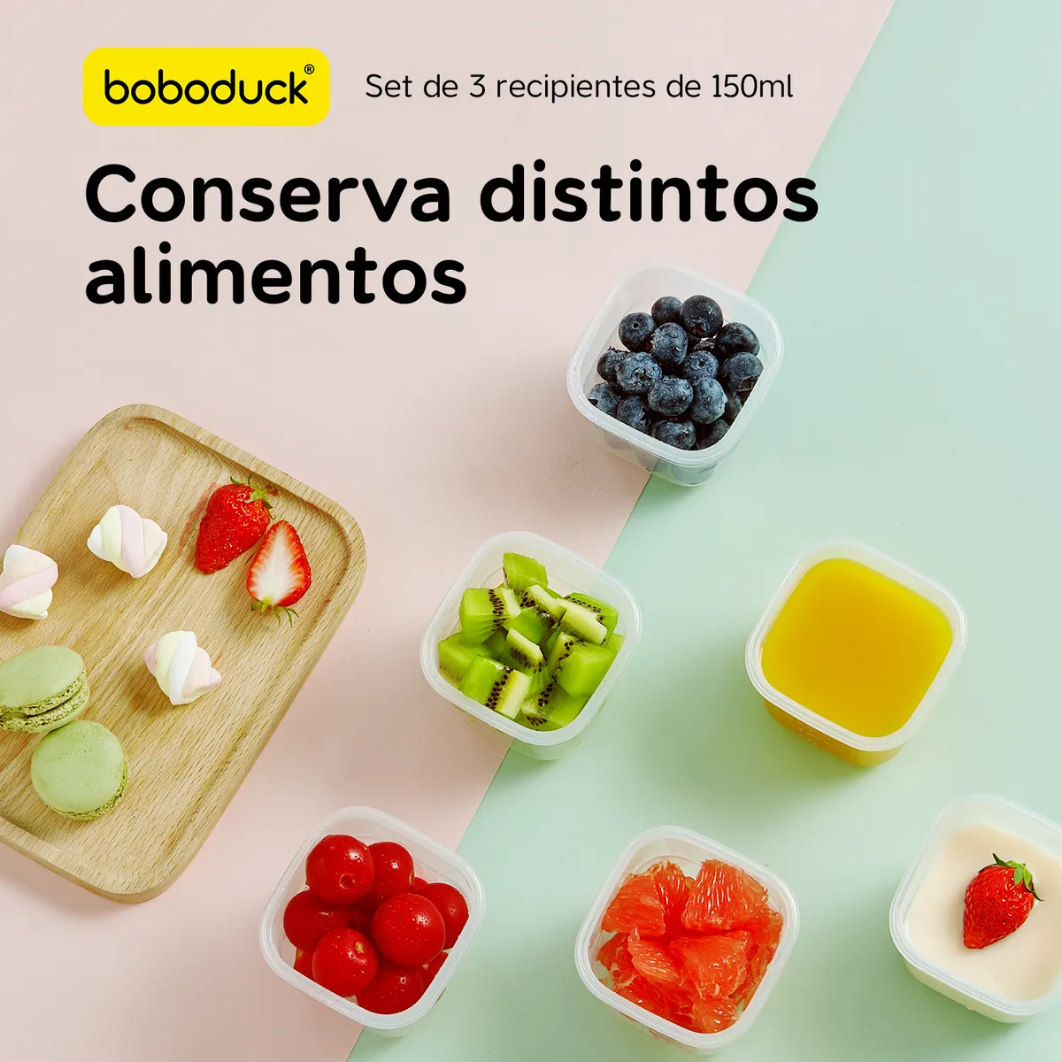 BOBODUCK - Set de Recipientes 150ml De 3 Piezas Boboduck
