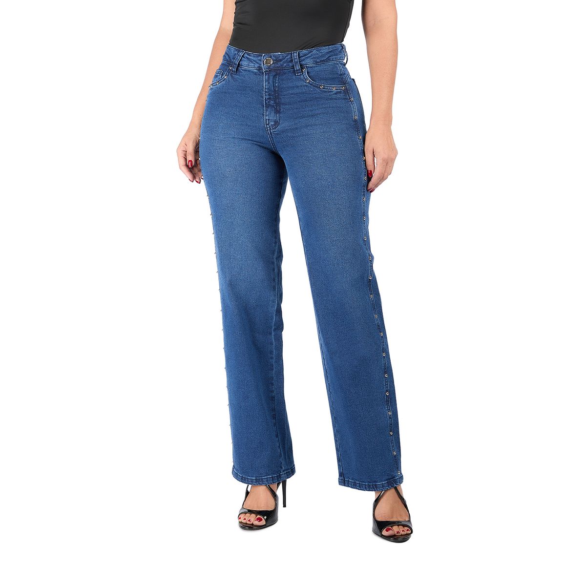 VRP BY VIVIANA RIVAS PLATA - Jean Straight Tiro Medio Mujer Vrp By Viviana Rivas Plata