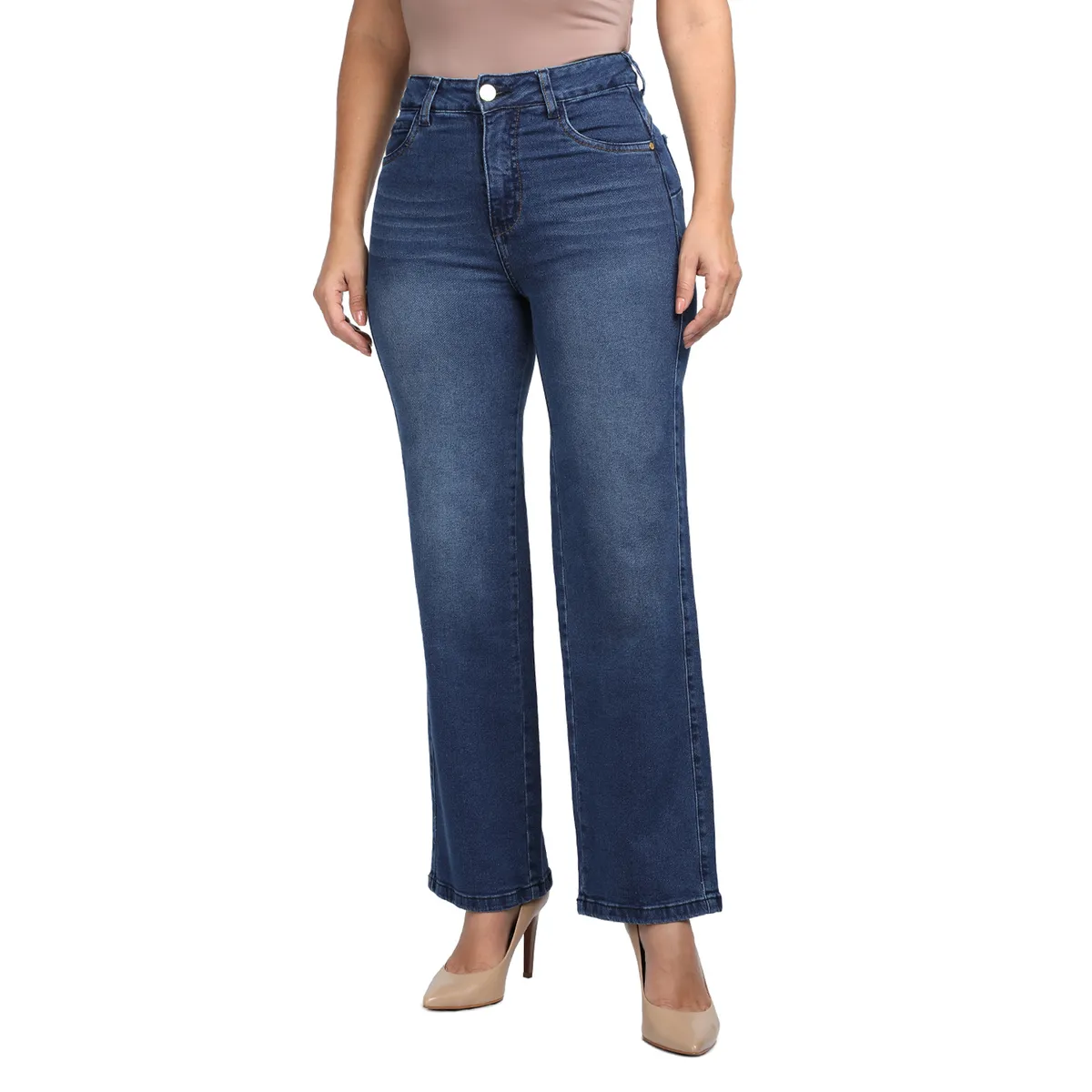 VRP BY VIVIANA RIVAS PLATA - Jean Straight Tiro Medio Mujer Vrp By Viviana Rivas Plata