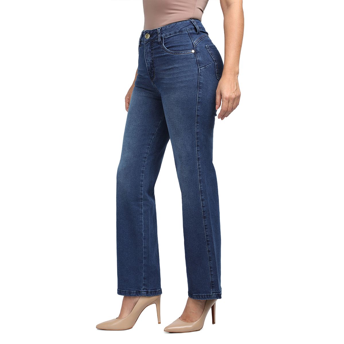 VRP BY VIVIANA RIVAS PLATA - Jean Straight Tiro Medio Mujer Vrp By Viviana Rivas Plata