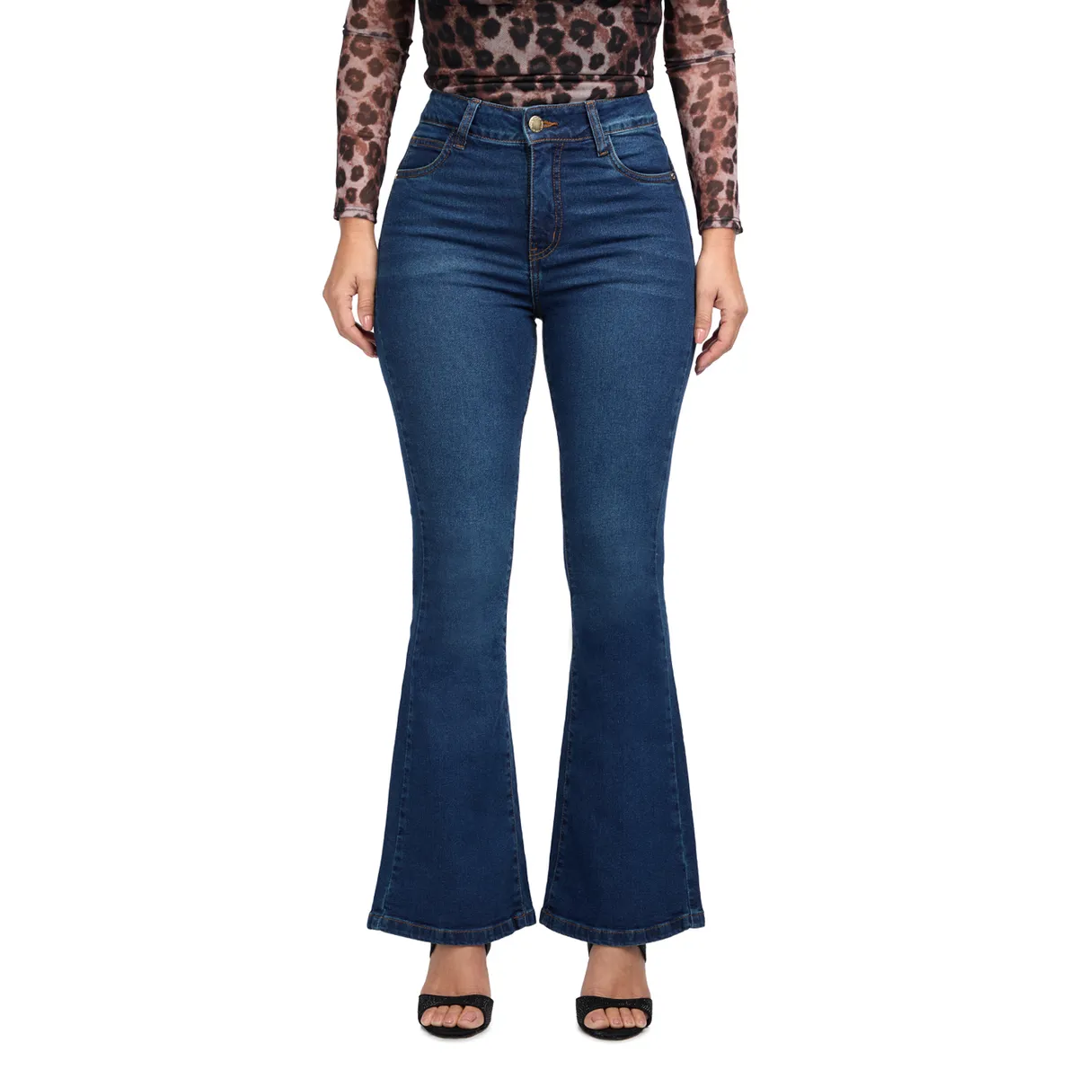 VRP BY VIVIANA RIVAS PLATA - Jean Flare Tiro Alto Mujer VRP By Viviana Rivas Plata