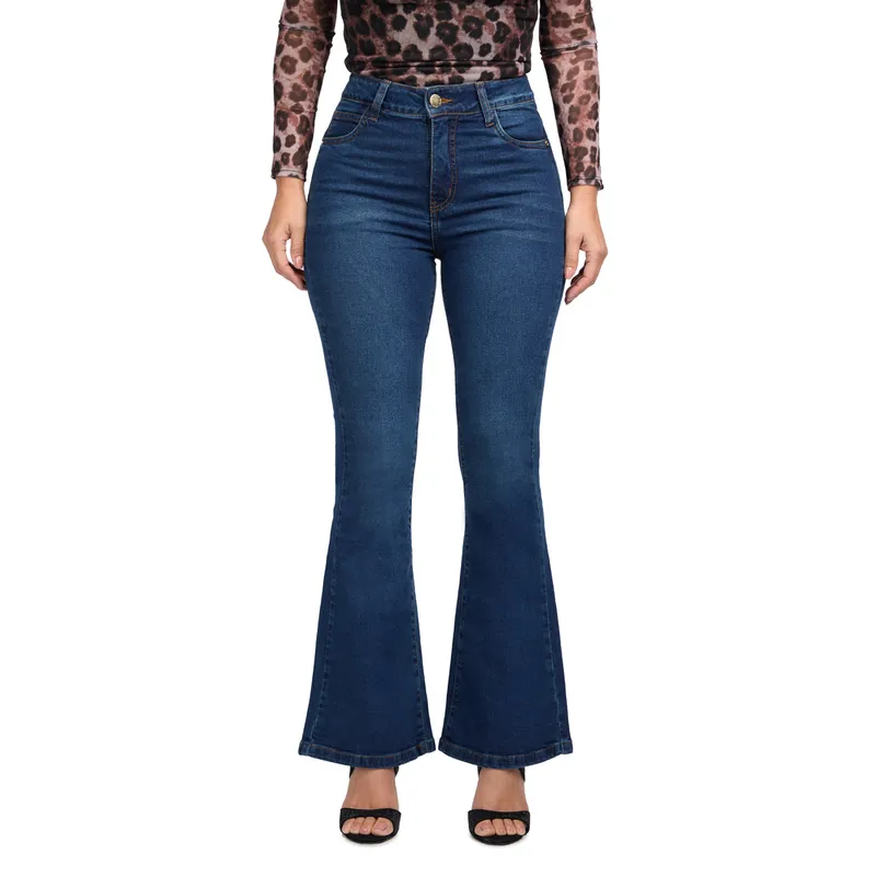 VRP BY VIVIANA RIVAS PLATA - Jean Flare Tiro Medio Mujer Vrp By Viviana Rivas Plata