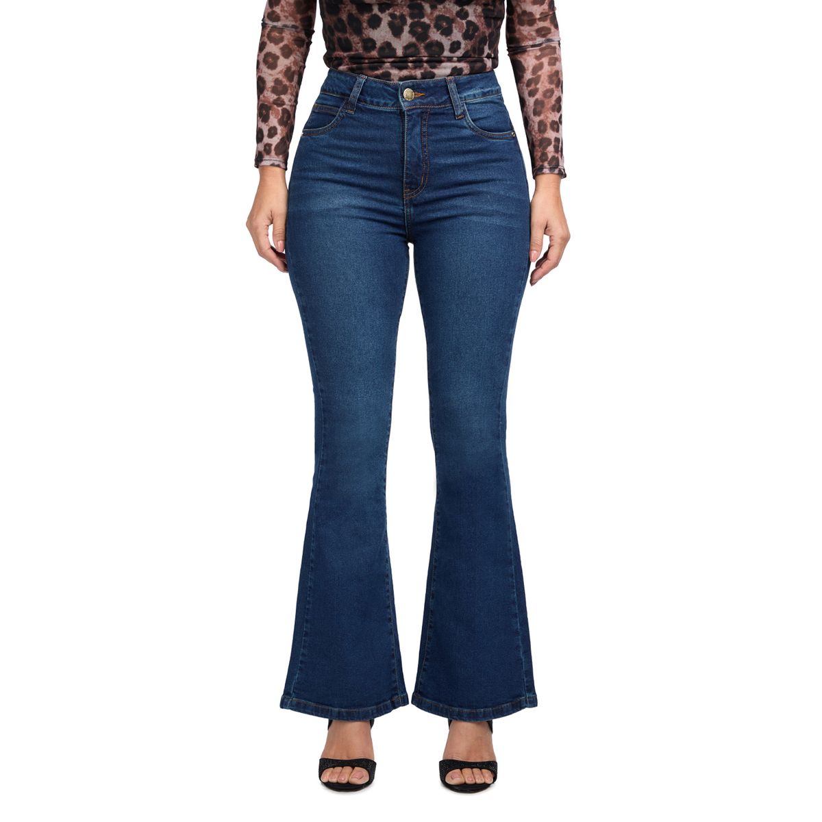 VRP BY VIVIANA RIVAS PLATA - Jean Flare Tiro Alto Mujer VRP By Viviana Rivas Plata