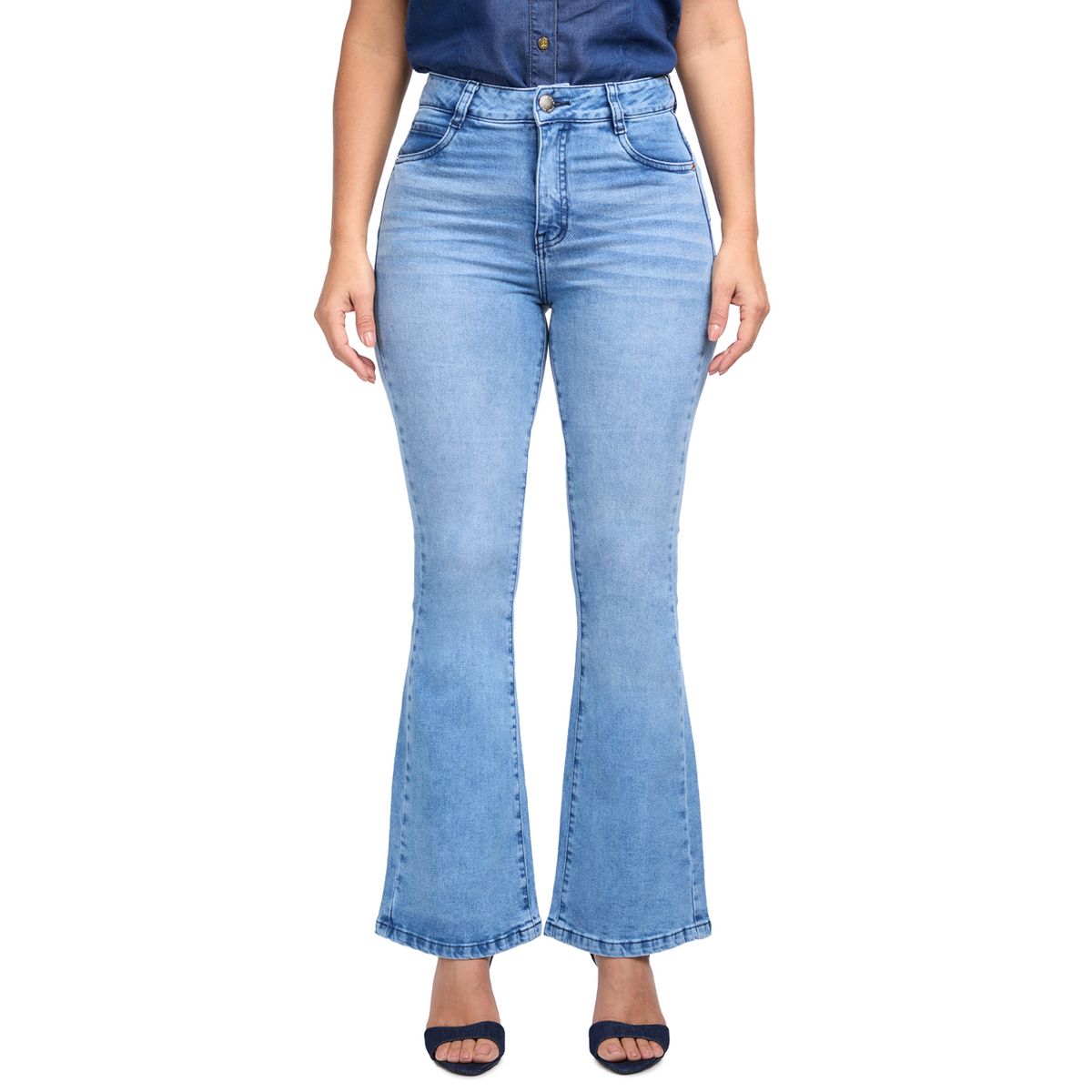 VRP BY VIVIANA RIVAS PLATA - Jean Flare Tiro Alto Mujer VRP By Viviana Rivas Plata