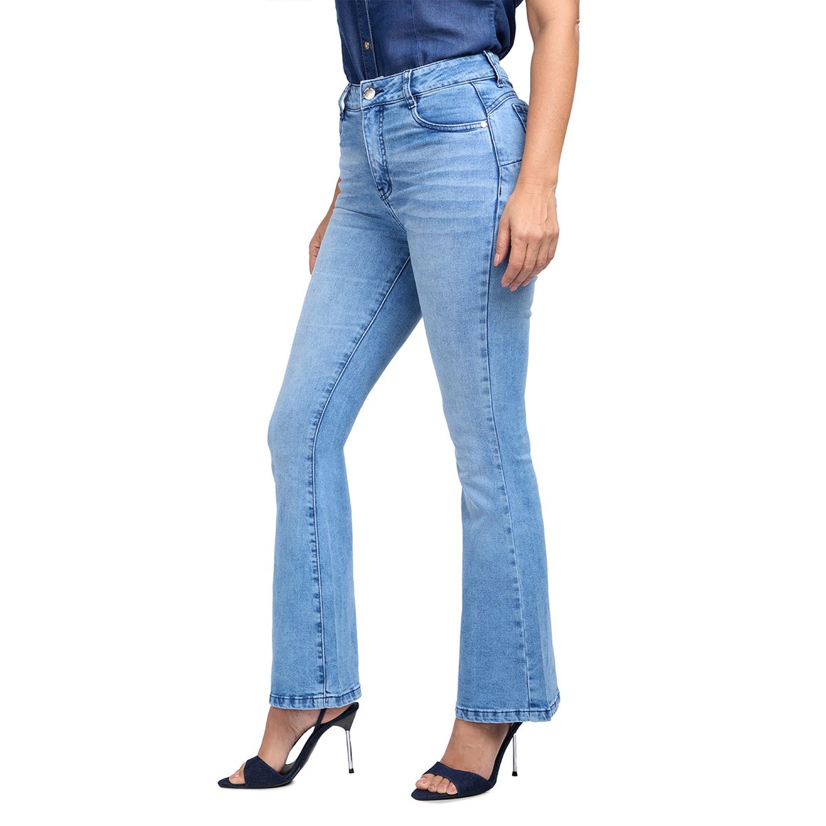 VRP BY VIVIANA RIVAS PLATA - Jean Flare Tiro Alto Mujer VRP By Viviana Rivas Plata