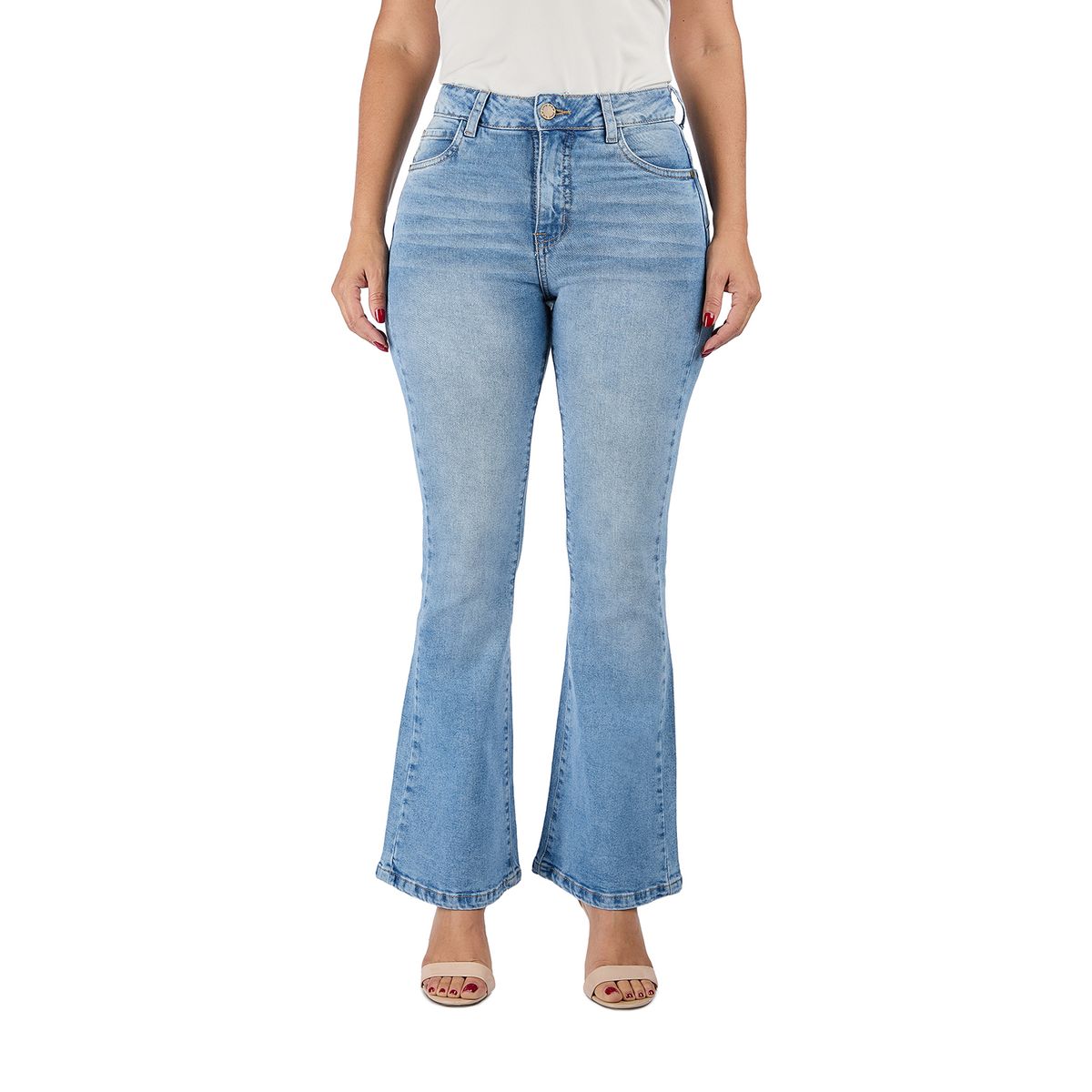 VRP BY VIVIANA RIVAS PLATA - Jean Flare Tiro Alto Mujer VRP By Viviana Rivas Plata