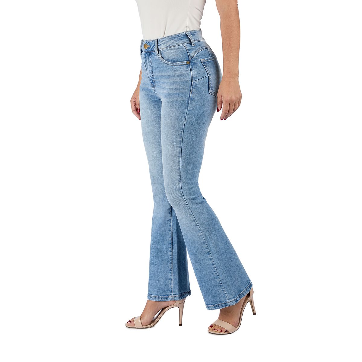 VRP BY VIVIANA RIVAS PLATA - Jean Flare Tiro Alto Mujer VRP By Viviana Rivas Plata