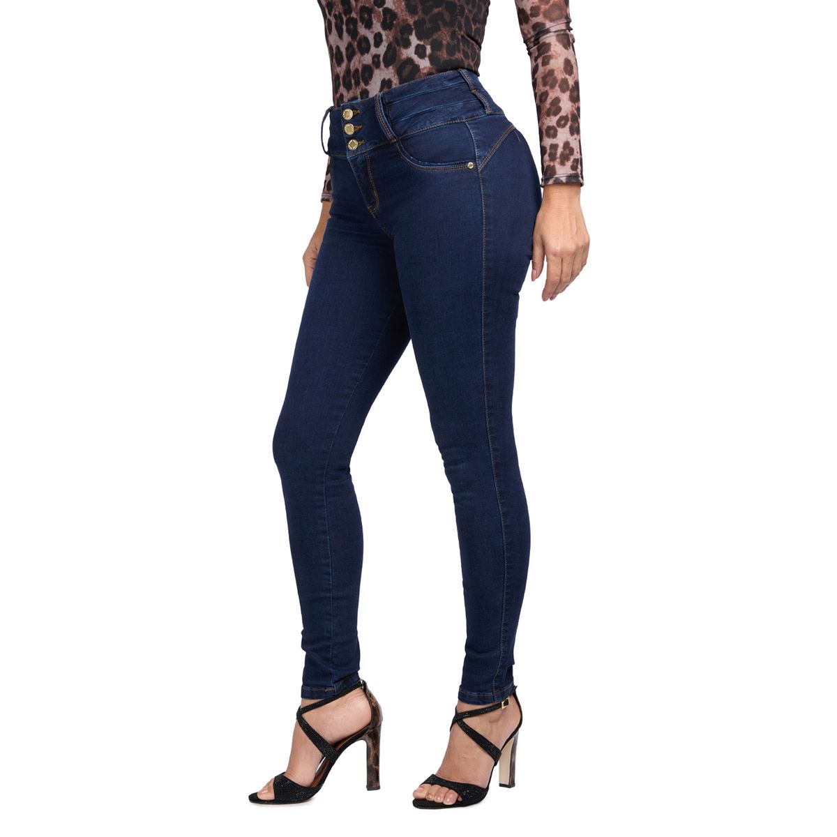 VRP BY VIVIANA RIVAS PLATA - Jean Skinny Tiro Alto Mujer Vrp By Viviana Rivas Plata
