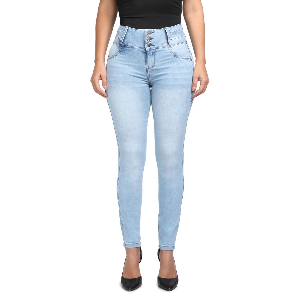 VRP BY VIVIANA RIVAS PLATA - Jean Skinny Tiro Alto Mujer Vrp By Viviana Rivas Plata