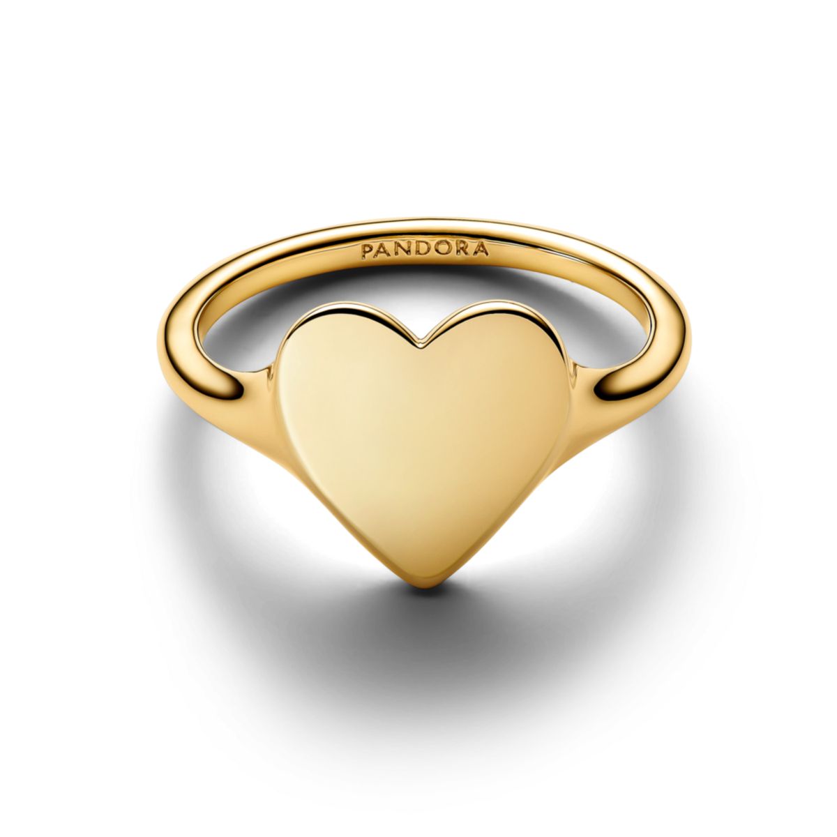PANDORA - Anillo Corazón Grabable Dorado