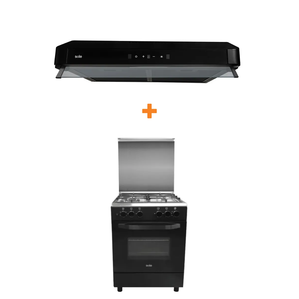 Sole - Combo cocina de pie bahamas 4h 60cm glp+sole campana gaia 60cm