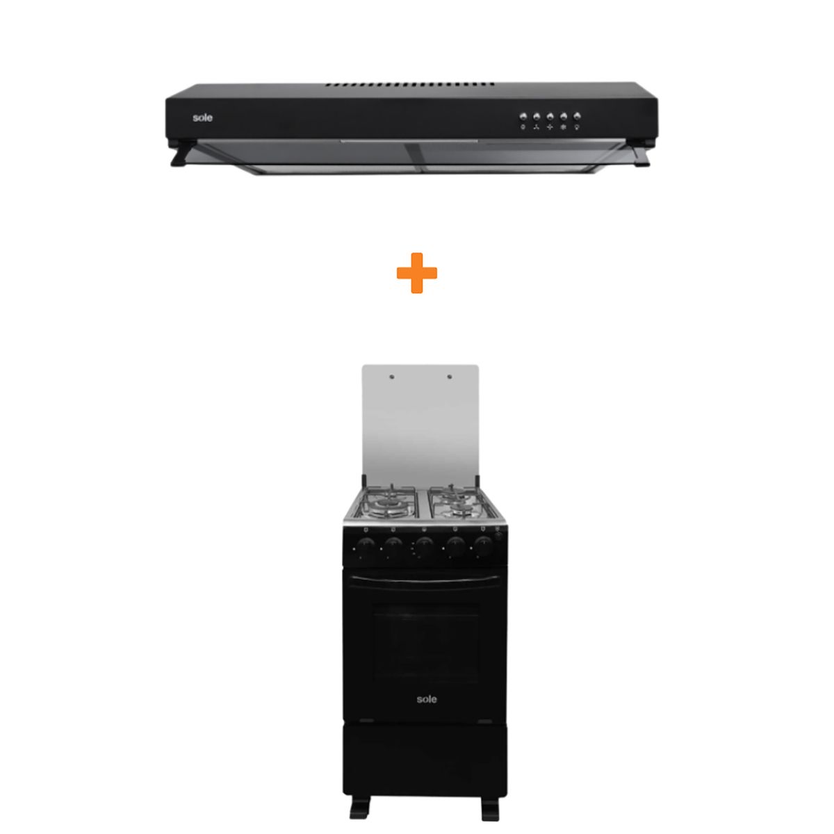 SOLE - Combo sole cocina de pie cali glp 50cm+campana sole nyx 60cm 1m