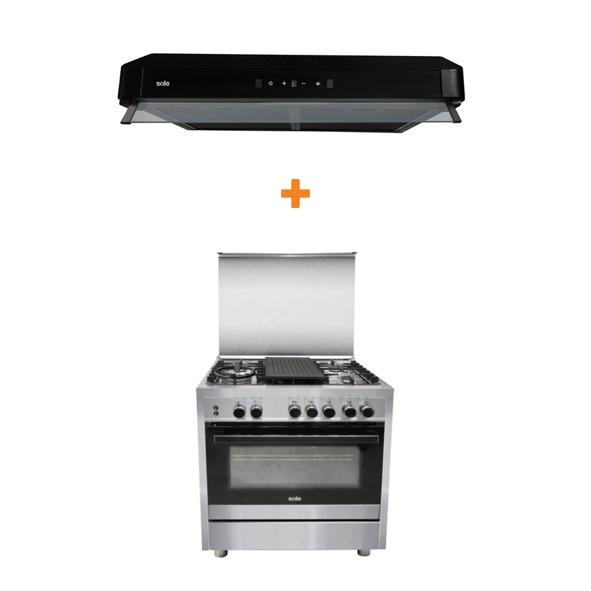 Sole - Combo cocina de pie bali 5h 76 cm glp+sole campana gaia 80cm