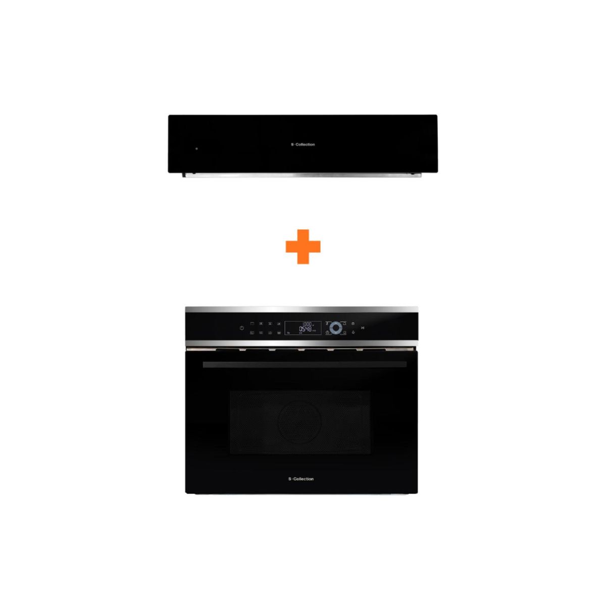 SCOLLECTION - Combo horno multif sole s-collection 4  en 1+módulo dish warmer 3 en 1