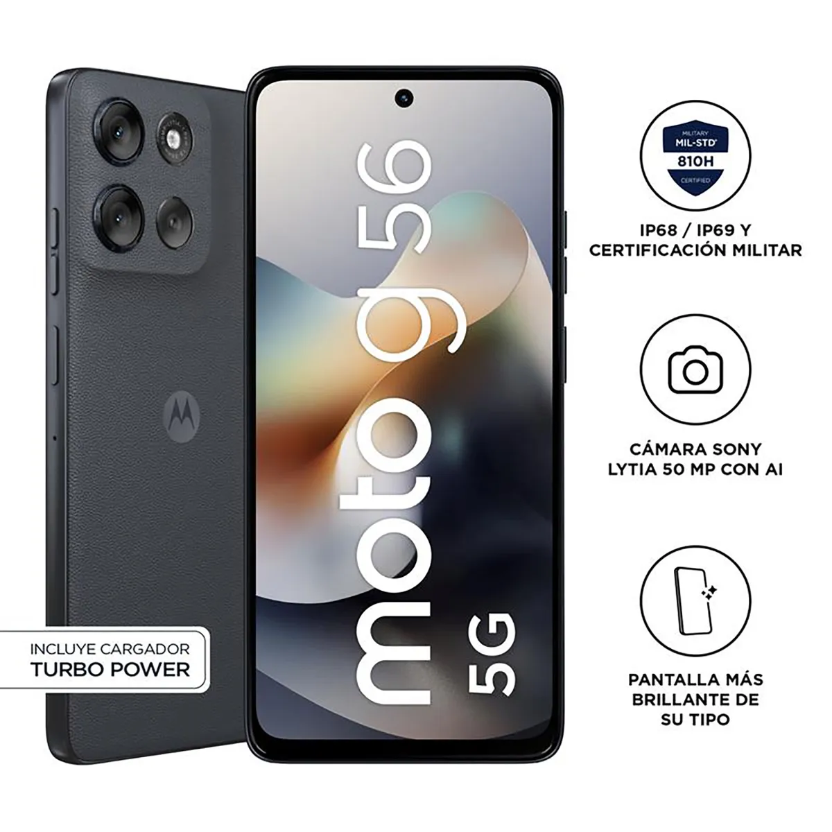 MOTOROLA - Celular Moto G56 Azul 8gb + 256gb