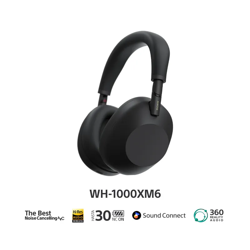 SONY - Audífonos Bluetooth SONY con Noise Cancelling WH-1000XM6