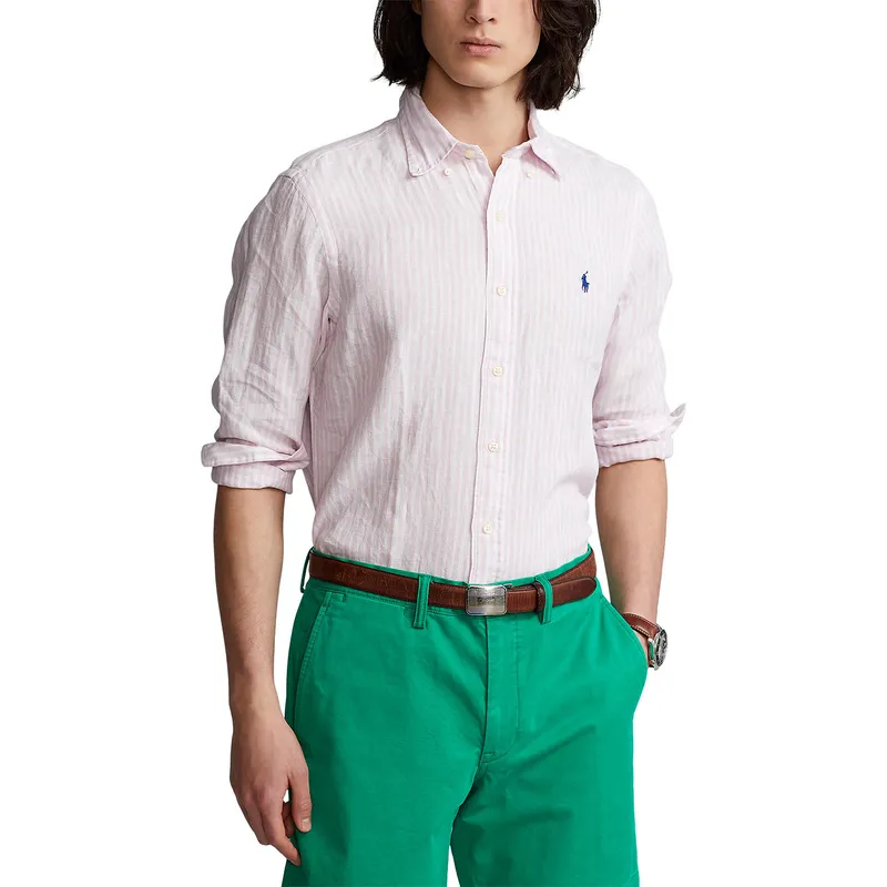 POLO RALPH LAUREN - Camisa 100% Lino Casual Polo Ralph Lauren