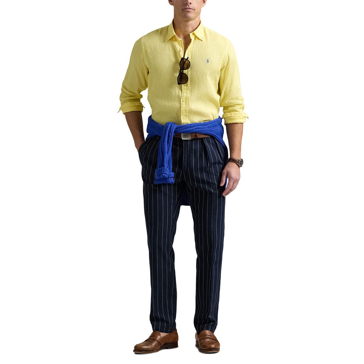 POLO RALPH LAUREN - Camisa 100% Lino Casual Polo Ralph Lauren