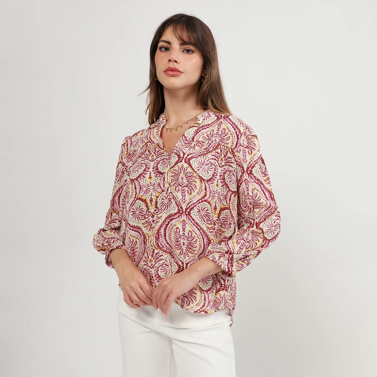 CORTEFIEL - Blusa Manga Larga Mujer Cortefiel