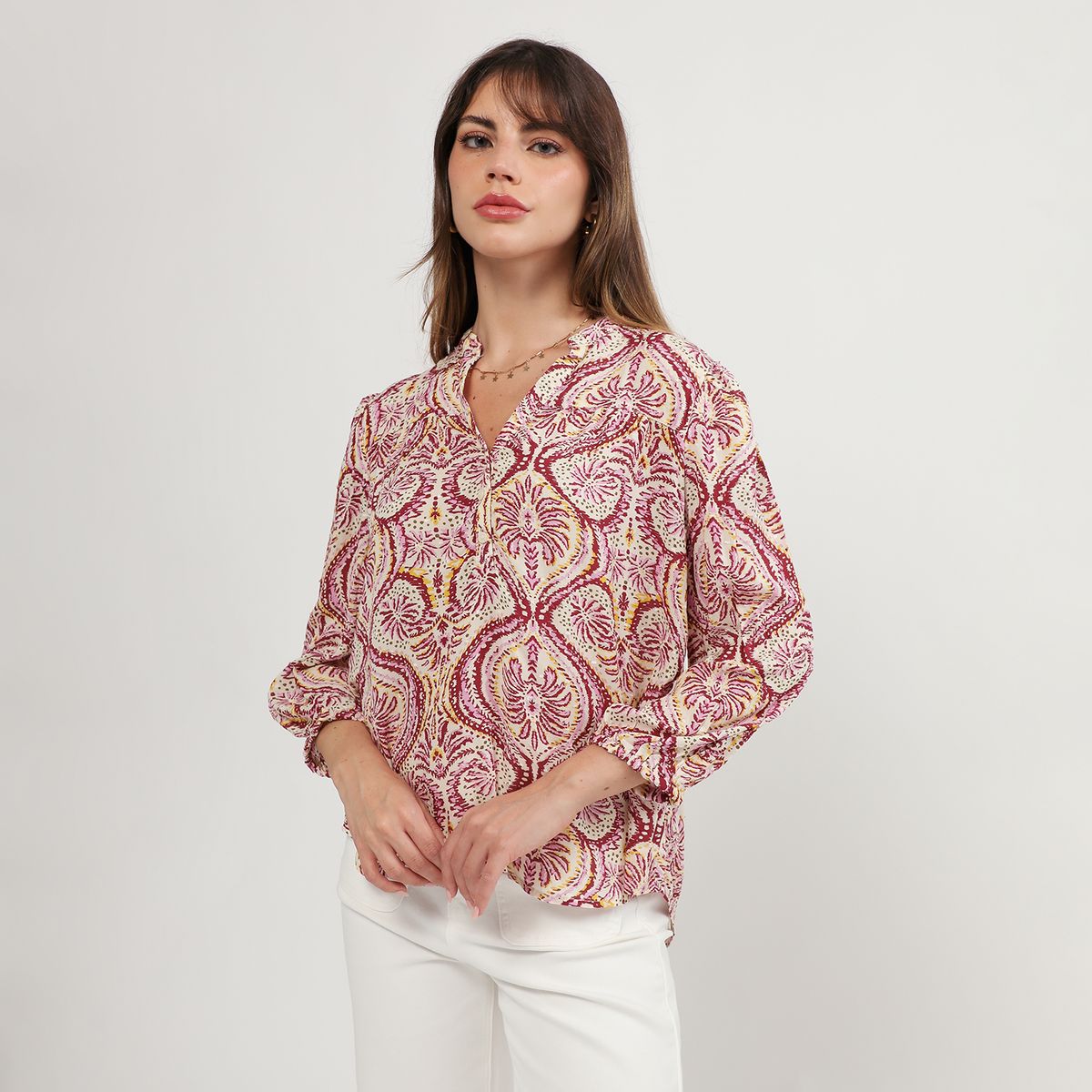 CORTEFIEL - Blusa Manga Larga Mujer Cortefiel