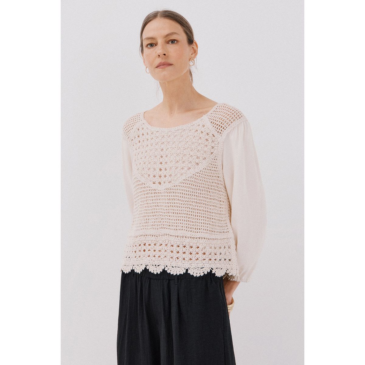 CORTEFIEL - Blusa Manga Larga Mujer Cortefiel