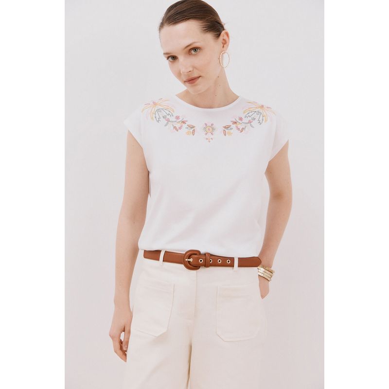 CORTEFIEL - Polo Sin Mangas 100% Algodón Mujer Cortefiel