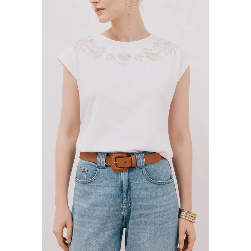 CORTEFIEL - Polo Sin Mangas 100% Algodón Mujer Cortefiel