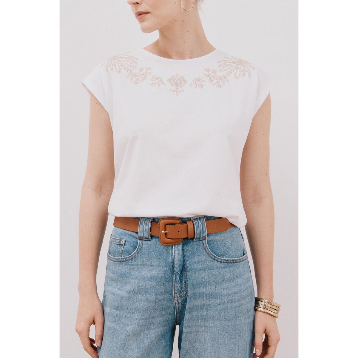 CORTEFIEL - Polo Sin Mangas 100% Algodón Mujer Cortefiel