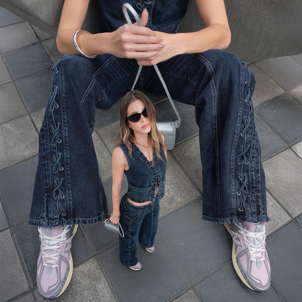 DENIMLAB - Jean Wide Leg Tiro Medio Mujer Denimlab