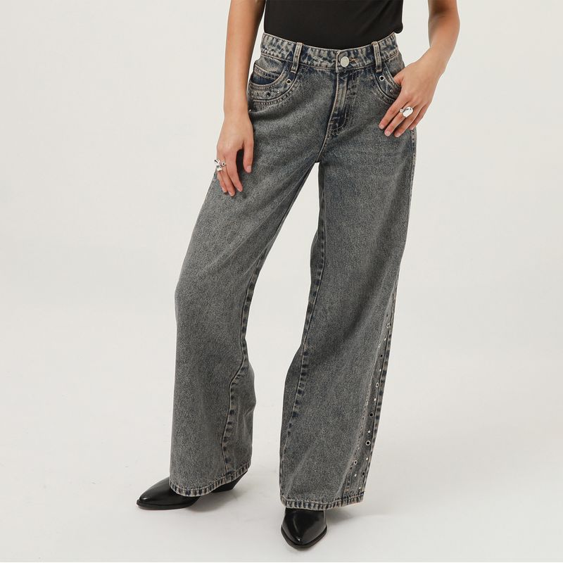 DENIMLAB - Jean Baggy Tiro Medio Mujer Denimlab